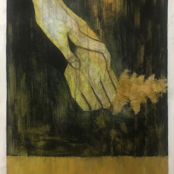 Painting titled "Touch" by Natia Loria, Original Artwork, Paper