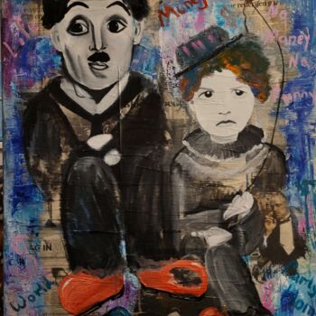 Pittura intitolato "THE KID" da Natia Kanelis, Opera d'arte originale, Olio