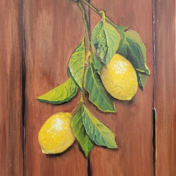 Картина под названием "Limon" - Natia Kanelis, Подлинное произведение искусства, Масло