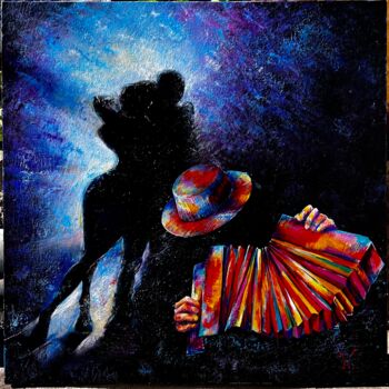 Schilderij getiteld "Tango light" door Natia Vardosanidze (NV), Origineel Kunstwerk, Olie