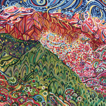 Schilderij getiteld "Mountains" door Natitota, Origineel Kunstwerk