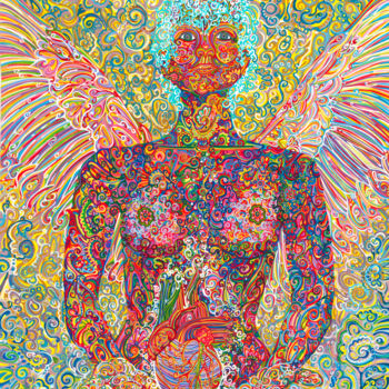 绘画 标题为“Angel's Heart” 由Natitota, 原创艺术品, 丙烯