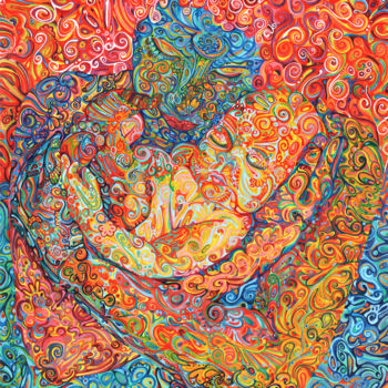 Painting titled "Mother" by Natitota, Original Artwork