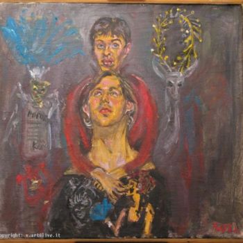 Ζωγραφική με τίτλο "Семейный портрет /…" από Natta Konysheva, Αυθεντικά έργα τέχνης, Λάδι
