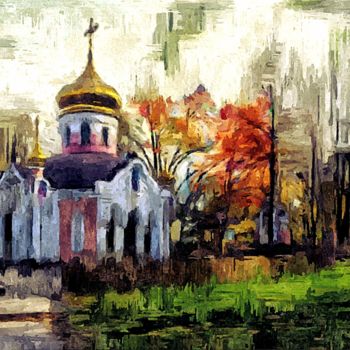 Digital Arts titled "Little Orthodox Chu…" by Oksa Ok, Original Artwork, Digital Painting