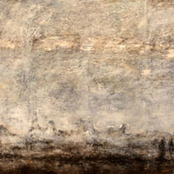 Malerei mit dem Titel "Mists (Dusk)" von Ričardas Vyšniauskas, Original-Kunstwerk, Öl