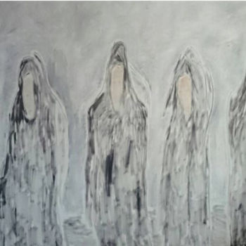 Картина под названием "Four sides" - Ričardas Vyšniauskas, Подлинное произведение искусства, Масло