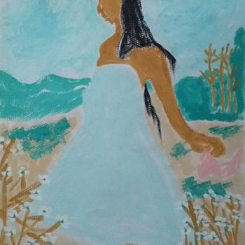 Картина под названием "我的原创水粉画：《春》" - Nature, Подлинное произведение искусства, Пастель