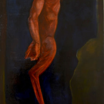 Painting titled "Male Harpy" by Franco Navarro, Original Artwork, Oil