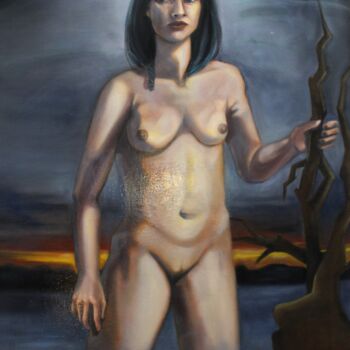 Malerei mit dem Titel "Semiramis Lussoriosa" von Franco Navarro, Original-Kunstwerk, Öl