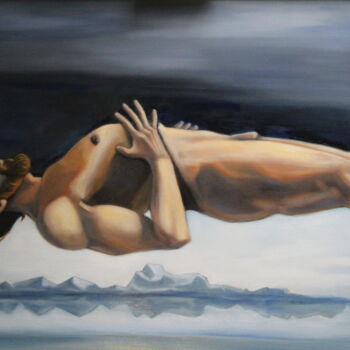 Pittura intitolato "E caddi come corpo…" da Franco Navarro, Opera d'arte originale, Olio