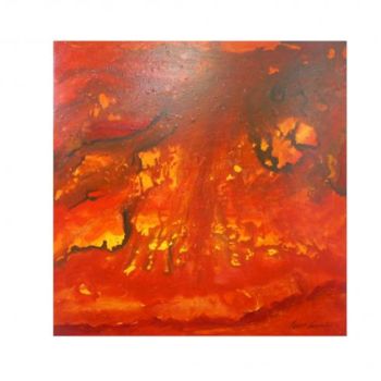 Painting titled "Fuego inicial 125x1…" by Navarro Cuevas, Original Artwork