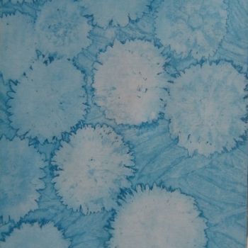 Отпечатки и Гравюры под названием "Flores azules" - Nayeli, Подлинное произведение искусства, Травление