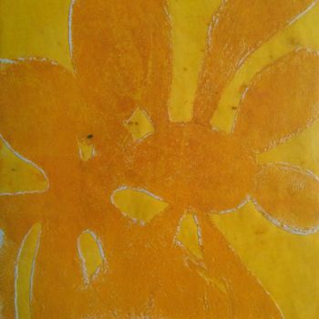 Gravures & estampes intitulée "Formas amarillas" par Nayeli, Œuvre d'art originale, Lithographie