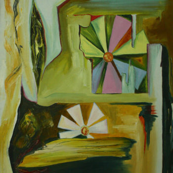 Pittura intitolato "the-pin-wheel.jpg" da Nayna Shriyan, Opera d'arte originale