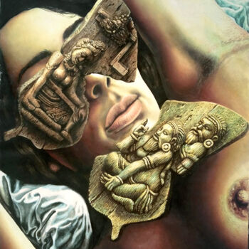 Pintura titulada "Mariposa Oriental" por Nazabal, Obra de arte original, Oleo