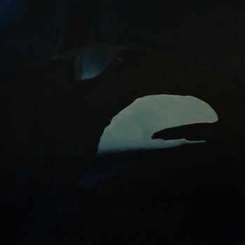 Peinture intitulée "Killer whale" par Nazar Bochkor, Œuvre d'art originale, Huile