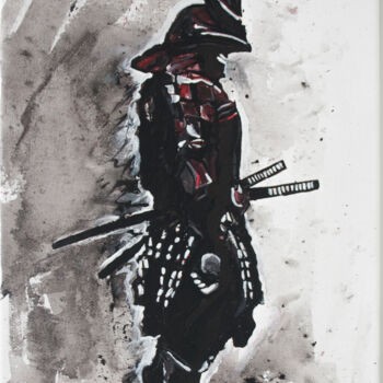 「Samurai. Fate.」というタイトルの絵画 Nazar Tuvakovによって, オリジナルのアートワーク, アクリル