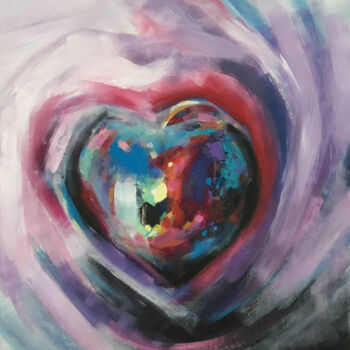 Painting titled "Heart." by Nazar Tuvakov, Original Artwork, Acrylic