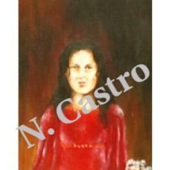 Painting titled "Euridice en los inf…" by Nieves Castro-Rodriguez, Original Artwork