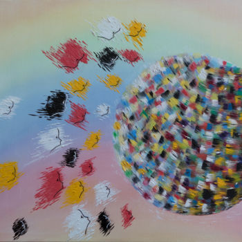 Peinture intitulée "Le tourbillon de la…" par Noel Crosetti, Œuvre d'art originale, Huile