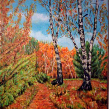 Painting titled "autumn" by Djura, Original Artwork, Oil