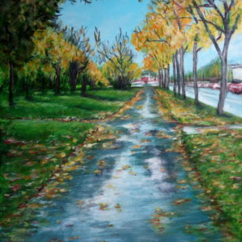Pintura intitulada "autumn" por Djura, Obras de arte originais, Acrílico