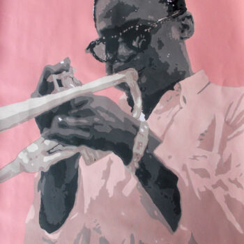 Pintura intitulada "Miles Davis" por Ned, Obras de arte originais, Acrílico