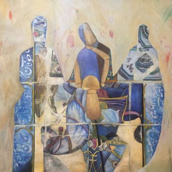 Painting titled "Untitled-4" by Neda Ghaffari, Original Artwork, Acrylic
