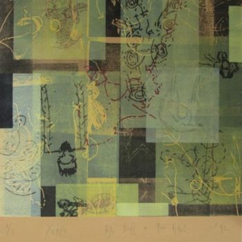 Printmaking titled "LayeRed_2_4" by Ajk Piercc + Tee Kho !, Original Artwork