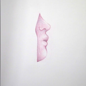 Drawing titled "Kind of pink" by Nef, Original Artwork, Pencil