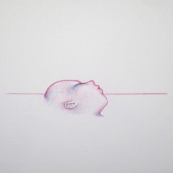 Tekening getiteld "Pink sleeper" door Nef, Origineel Kunstwerk, Potlood