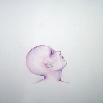 Dessin intitulée "Pink is not dead" par Nef, Œuvre d'art originale, Crayon