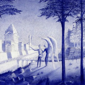 Disegno intitolato "25-1993-21-22.jpg" da Andrei Antipin, Opera d'arte originale, Biro