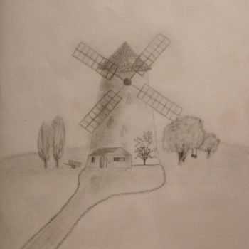 Zeichnungen mit dem Titel "Moulins" von Lyne Gauthier, Original-Kunstwerk