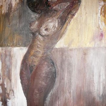 Painting titled "Ngom la Sénégalaise" by Martine Dupieux, Original Artwork