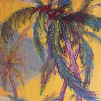 Painting titled "oasis 1" by Martine Dupieux, Original Artwork