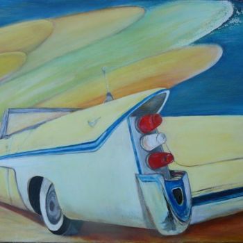 Painting titled "Chevrolet  in Death…" by Martine Dupieux, Original Artwork