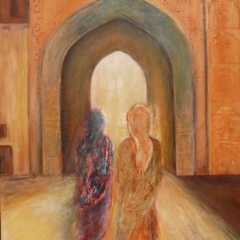 Pittura intitolato "entrée en Inde..." da Martine Dupieux, Opera d'arte originale