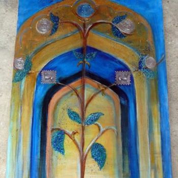 Painting titled "l'arbre de vie" by Martine Dupieux, Original Artwork