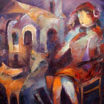 Painting titled "City aroma" by Nina Negreba, Original Artwork