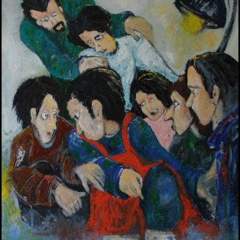 Pintura titulada "Dü şeş" por Nehir Kılıç, Obra de arte original, Oleo