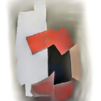 Grafika cyfrowa / sztuka generowana cyfrowo zatytułowany „Form” autorstwa Neil Hemsley, Oryginalna praca, Malarstwo cyfrowe