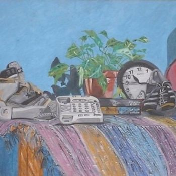 Painting titled "STILL LIFE:TRAINERS…" by Neil Martin, Original Artwork, Oil