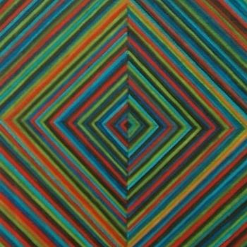 Painting titled "STRIPE NUMBER FOUR" by Neil Martin, Original Artwork, Oil