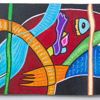 Pittura intitolato "Art singulier. Figu…" da Véronique Lestoquoy (neko92vl), Opera d'arte originale, Acrilico