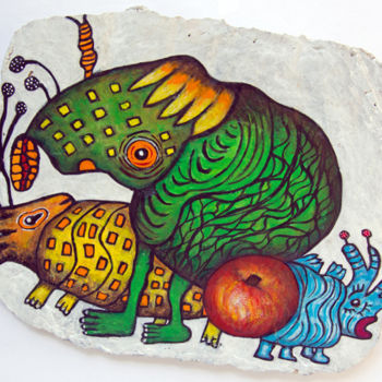绘画 标题为“Art singulier. Figu…” 由Véronique Lestoquoy (neko92vl), 原创艺术品, 丙烯
