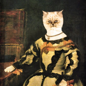 Fotografía titulada "Portrait de chat d'…" por Véronique Lestoquoy (neko92vl), Obra de arte original, Fotografía digital
