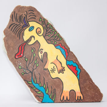 Ζωγραφική με τίτλο "Art singulier. Figu…" από Véronique Lestoquoy (neko92vl), Αυθεντικά έργα τέχνης, Ακρυλικό