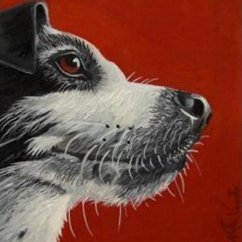 Peinture intitulée "Amigo Fiel" par Nela Vicente, Œuvre d'art originale